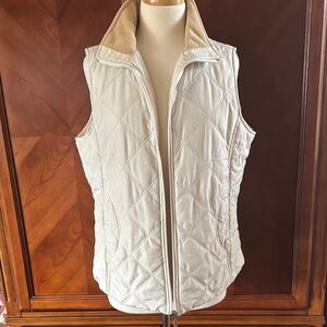 Women's Quilted Vest - Cream
